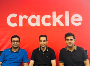 Crackle Co-Founders (L-R) Harsh Mittal, Shashank Dudeja and Jaivir Singh Nagi (Photo: Business Wire)