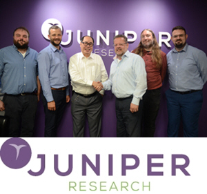 Terrence Shan [third from left] and the senior team at Juniper Research