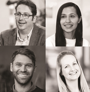 Top row L to R: Mark Gay and Michelle Morgado; Bottom row: Peter Hanford and Candice Grant